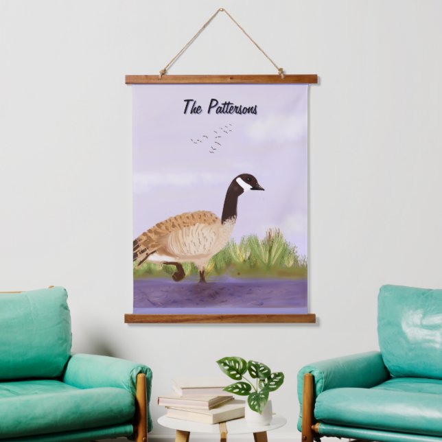 Kanadische Gänseholz-Tapisserie Wandteppich Mit Holzrahmen (Wohnzimmer)