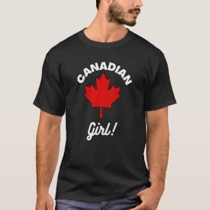 Kanadische Girl Maple Leaf Länderflagge Kanada T-Shirt