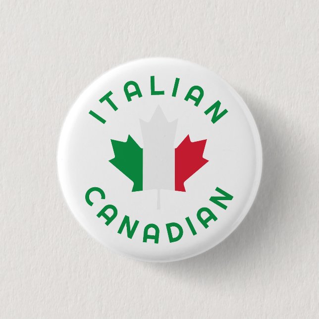 kanadische italienische Wurzeln Button (Vorderseite)