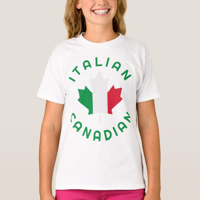 kanadische italienische Wurzeln T-Shirt (Vorderseite)