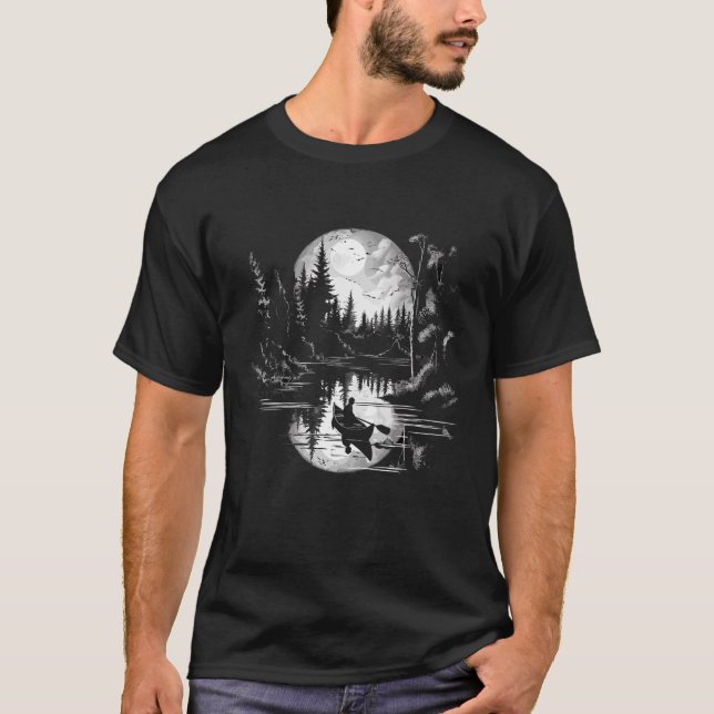 Kanadische Kanufahrer Naturkanu T-Shirt (Vorderseite)