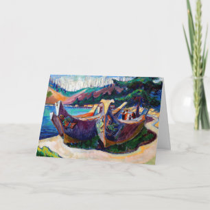 Kanadische Künstlerin Emily Carr malt Kriegskanus Karte