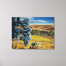 Kanadische Landschaft Ausläufer Malerei Print Lein Leinwanddruck