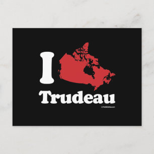 Kanadische Liebe Trudeau - weiß -.pnng Postkarte