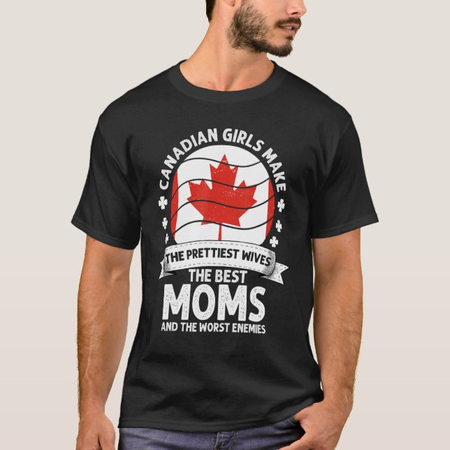 Kanadische Mama Canada Mütter Day Mama Canadian Am T-Shirt (Vorderseite)