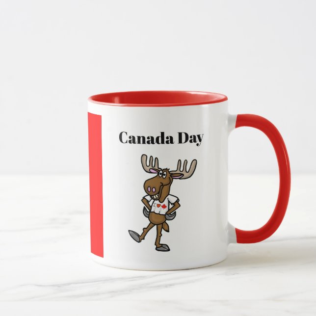 Kanadische Moose Canada Day Tasse (Rechts)