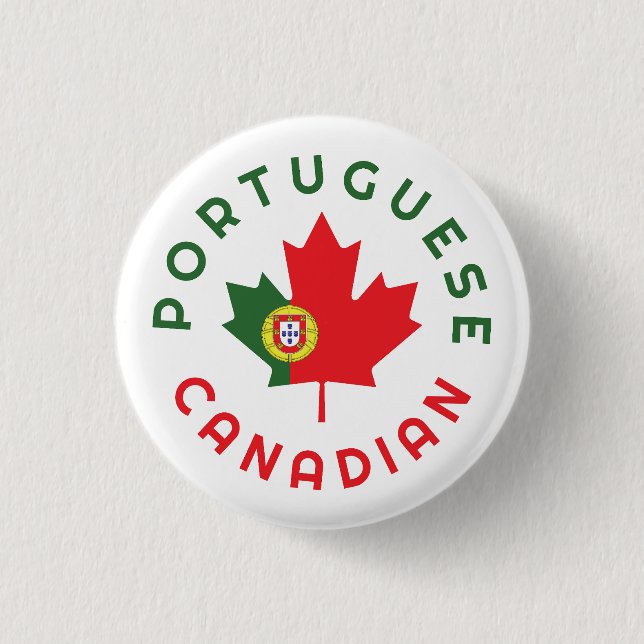 Kanadische Portugiesische Roots Button (Vorderseite)