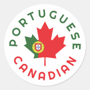 Kanadische Portugiesische Roots Runder Aufkleber