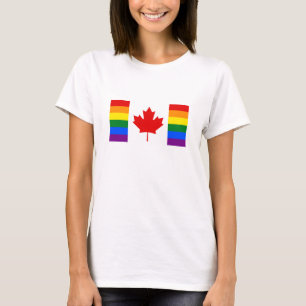 Kanadische Regenbogenflagge T-Shirt