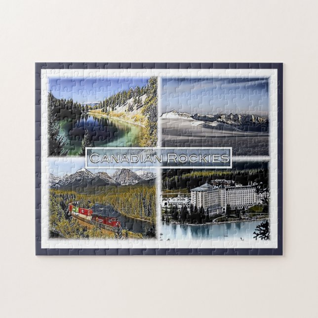 Kanadische Rockies - Kanada - Mosaik - Puzzle (Horizontal)