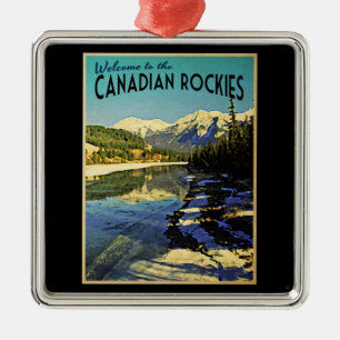Kanadische Rockies Silbernes Ornament
