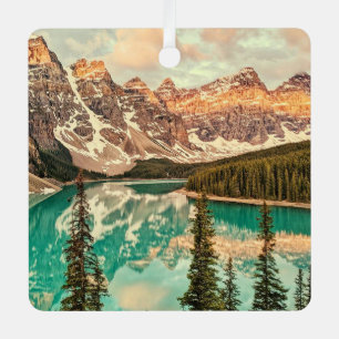 Kanadische Rockies stilisiert Ornament Aus Metall