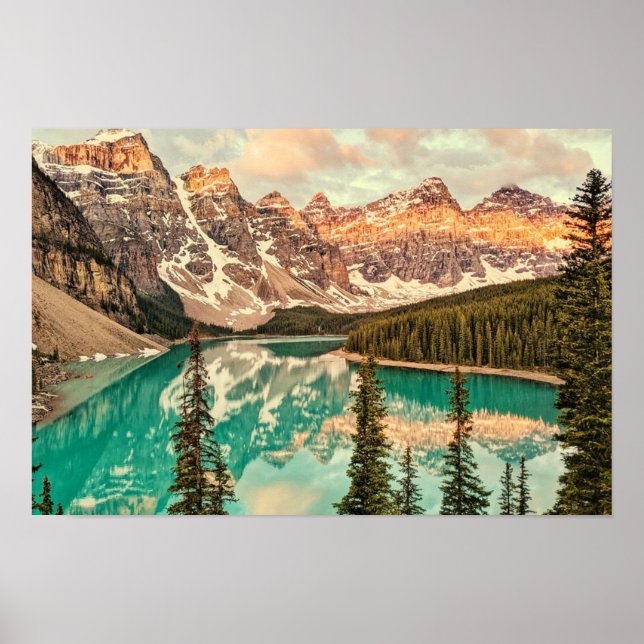 Kanadische Rockies stilisiert Poster (Vorne)