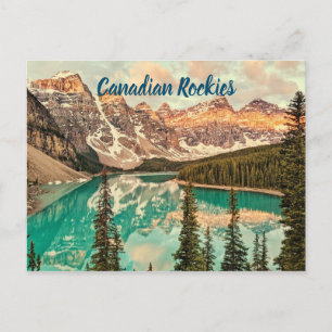 Kanadische Rockies stilisiert Postkarte