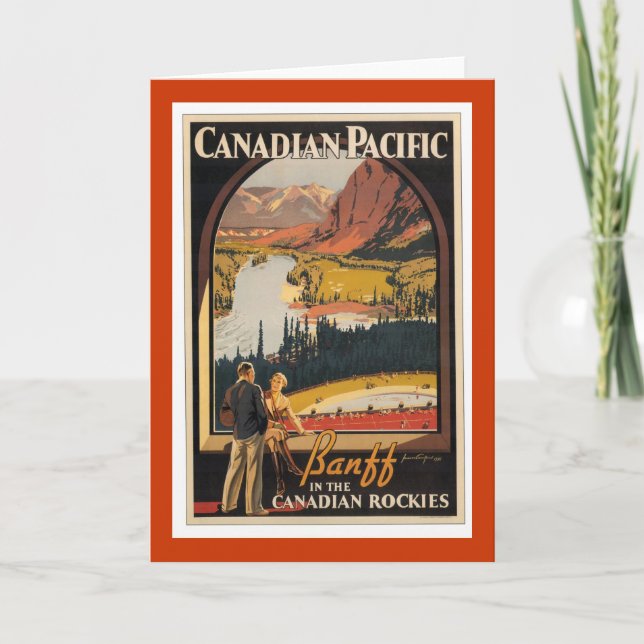 Kanadische Rockies Travel Poster Vertikale Karte (Vorderseite)