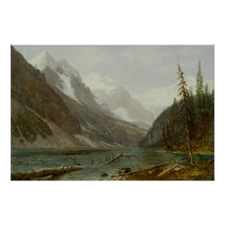 Kanadische Rocky Mountains (1889) - Albert Biersta Poster