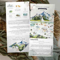 Kanadische Rocky Mountains | Illustrierte Hochzeit