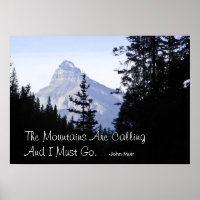 Kanadische Rocky Mountains mit berühmtem Zitat