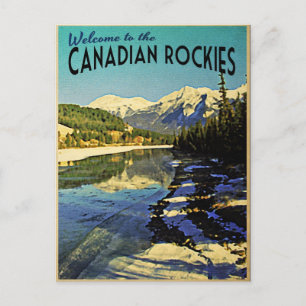 Kanadische Rocky Mountains Postkarte