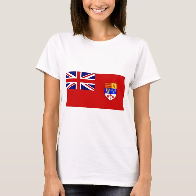 Kanadische rote Fahneflagge T-Shirt (Vorderseite)