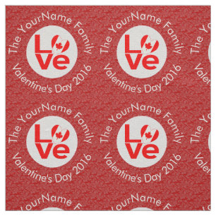 Kanadische rote LOVE-Flagge personalisiert Stoff