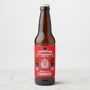 Kanadische Staatsbürgerschaft - Geschenk Bierflaschenetikett