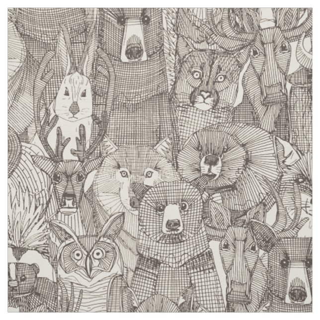 kanadische Tiere natürlich Stoff (Muster)