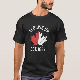 Kanadische Unterstützung Ellbogen hoch Kanada Est. T-Shirt