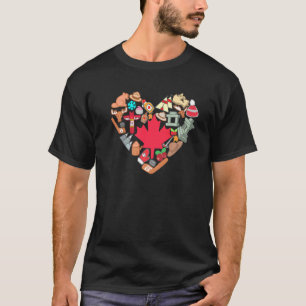 Kanadische Vintage-Symbole Kanada-Flagge Ahornblat T-Shirt