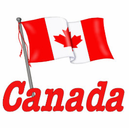 Kanadische Waving Flag Freistehende Fotoskulptur