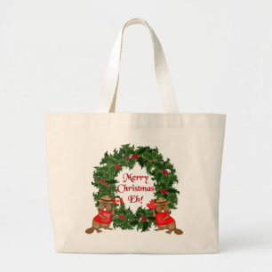 Kanadische Weihnachten Jumbo Stoffbeutel