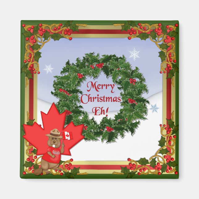 Kanadische Weihnachten Magnet (Vorne)