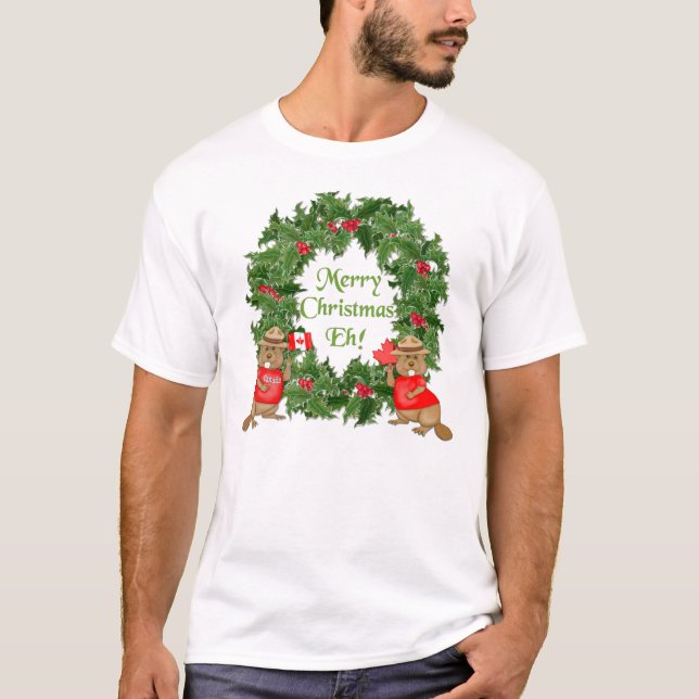 Kanadische Weihnachten T-Shirt (Vorderseite)