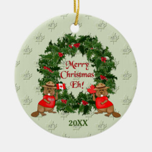 Kanadische Weihnachtsdekoration Keramik Ornament