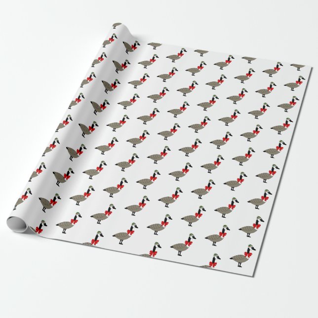 Kanadische Weihnachtsgänse Geschenkpapier (Ungerollt)