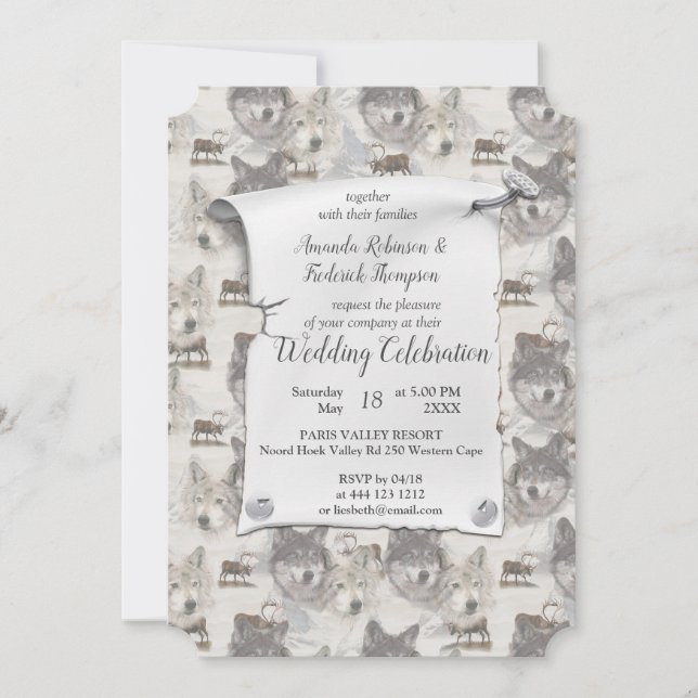 Kanadische Wildtiere Einladung (Vorderseite)