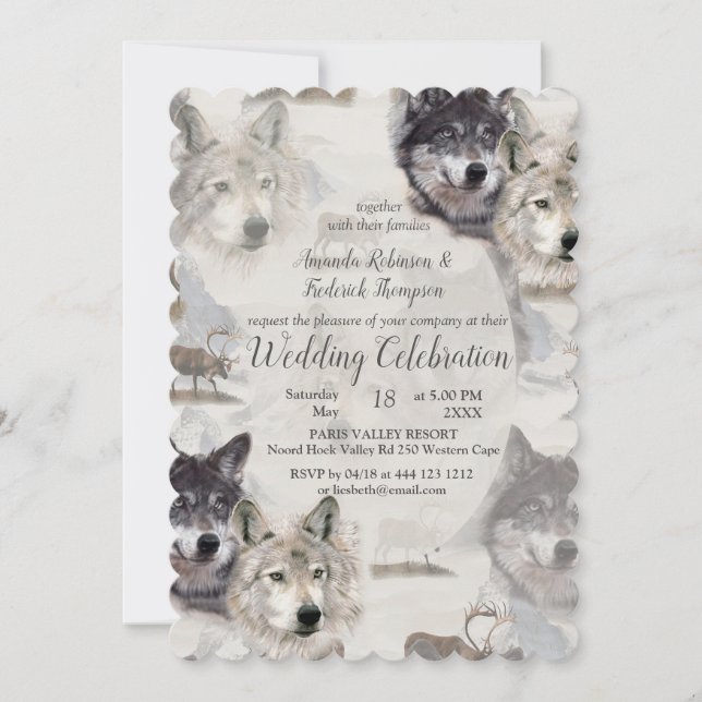 Kanadische Wildtiere Einladung (Vorderseite)