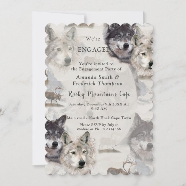 Kanadische Wildtiere Einladung (Vorderseite)