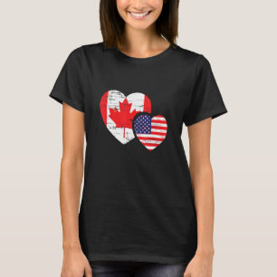 Kanadische Wurzeln zwei Nationen in einem menschli T-Shirt