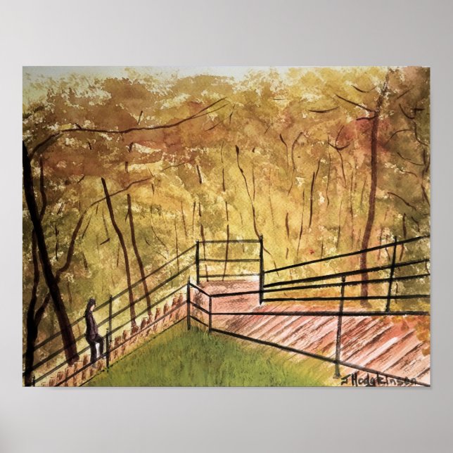 KANADISCHE ZENTREN: MONTREAL - WASSERFARBE POSTER (Vorne)