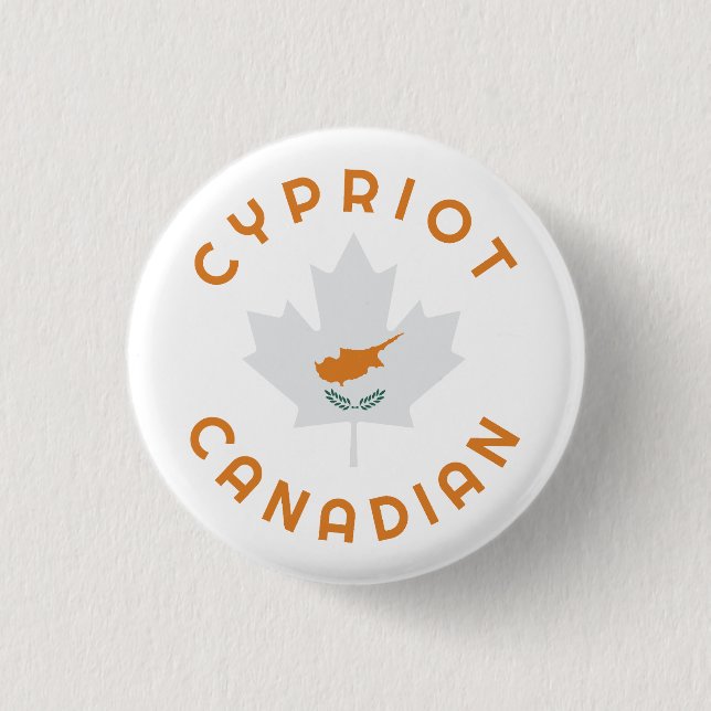 kanadische zypriotische Wurzeln Button (Vorderseite)