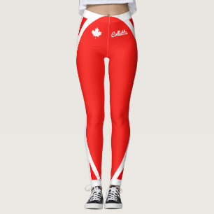 Kanadischer Ahornblättriger Rot (umgekehrt) Leggings