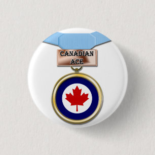 Kanadischer Asmedaillenknopf Button