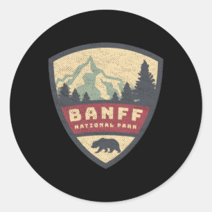 Kanadischer Banff-Nationalpark Runder Aufkleber