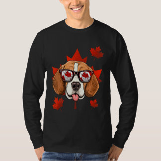 Kanadischer Beagle Dog Maple Leaf Patriotic Canada T-Shirt