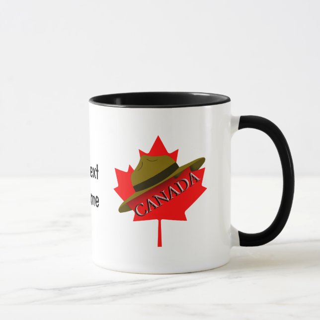Kanadischer Berghut auf Red Maple Leaf Tasse (Rechts)
