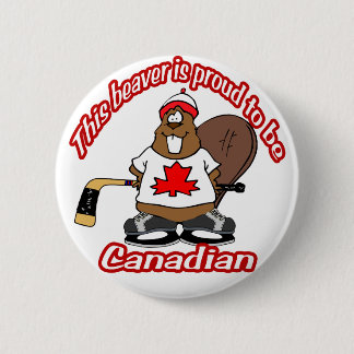 Kanadischer Biber-Knopf Button