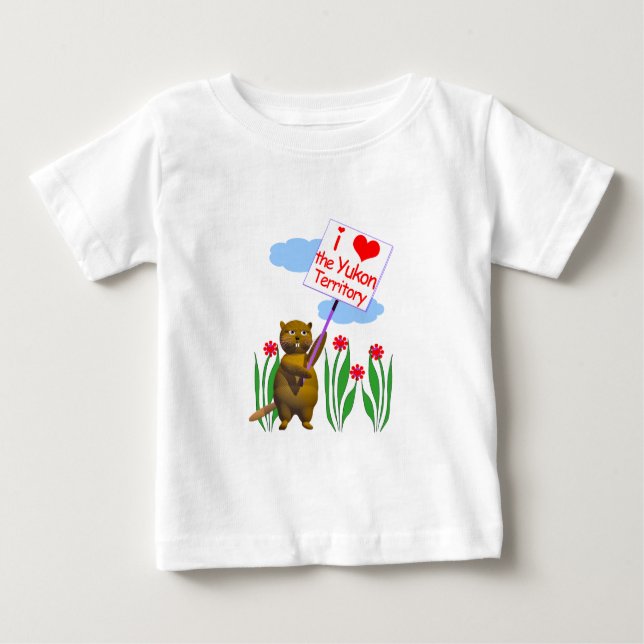 Kanadischer Biber Lieben des Yukon Baby T-shirt (Vorderseite)