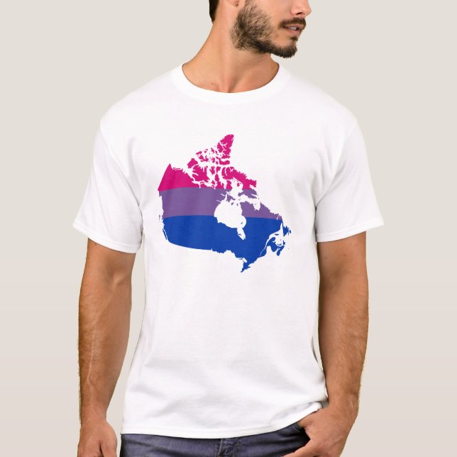Kanadischer Bisexualität Stolz Karte T - Shirt (Vorderseite)
