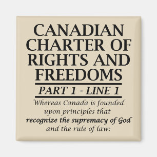 Kanadischer Christ Kanada Charta Freiheit Religion Magnet